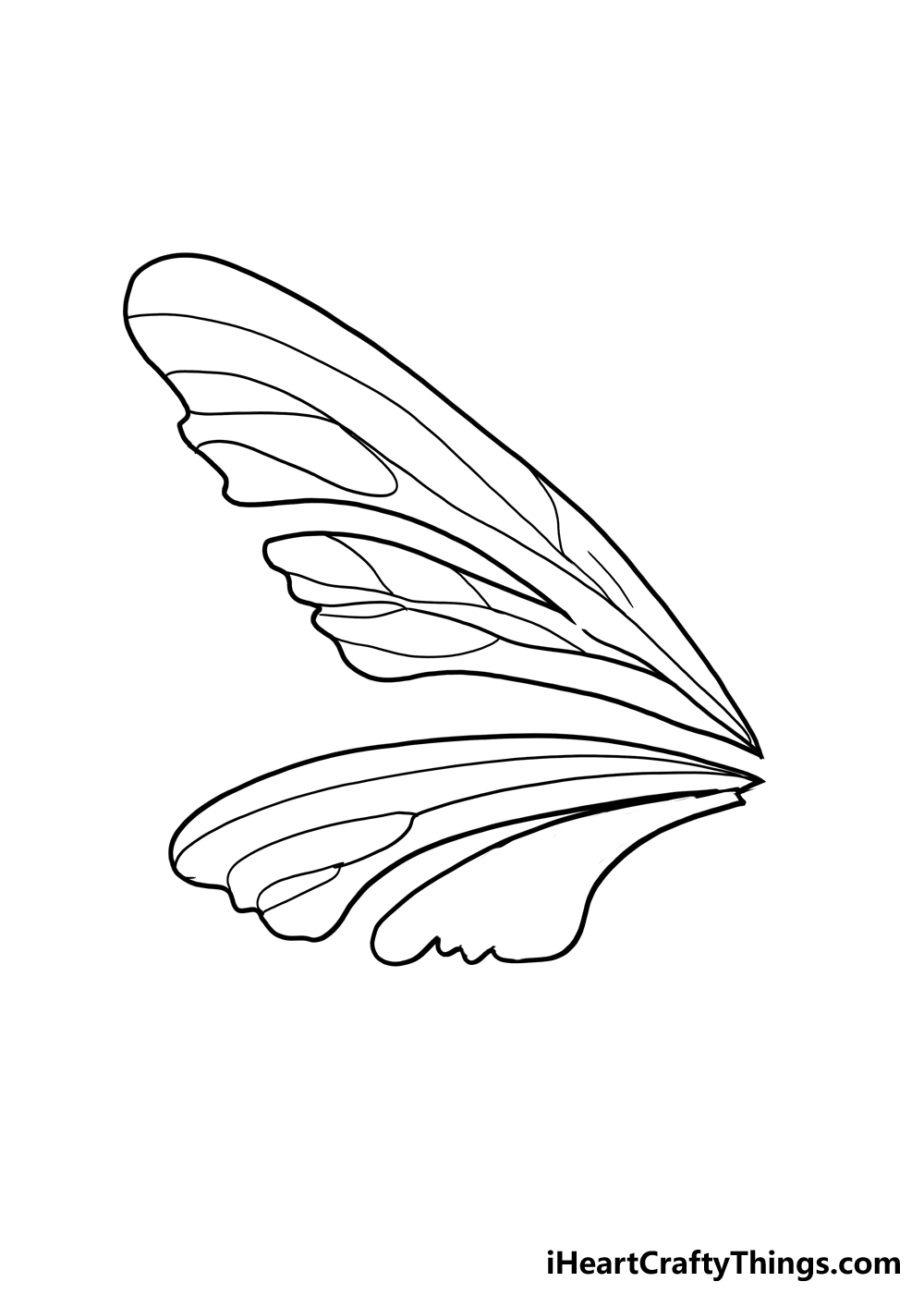 How to Draw Fairy Wings step 4