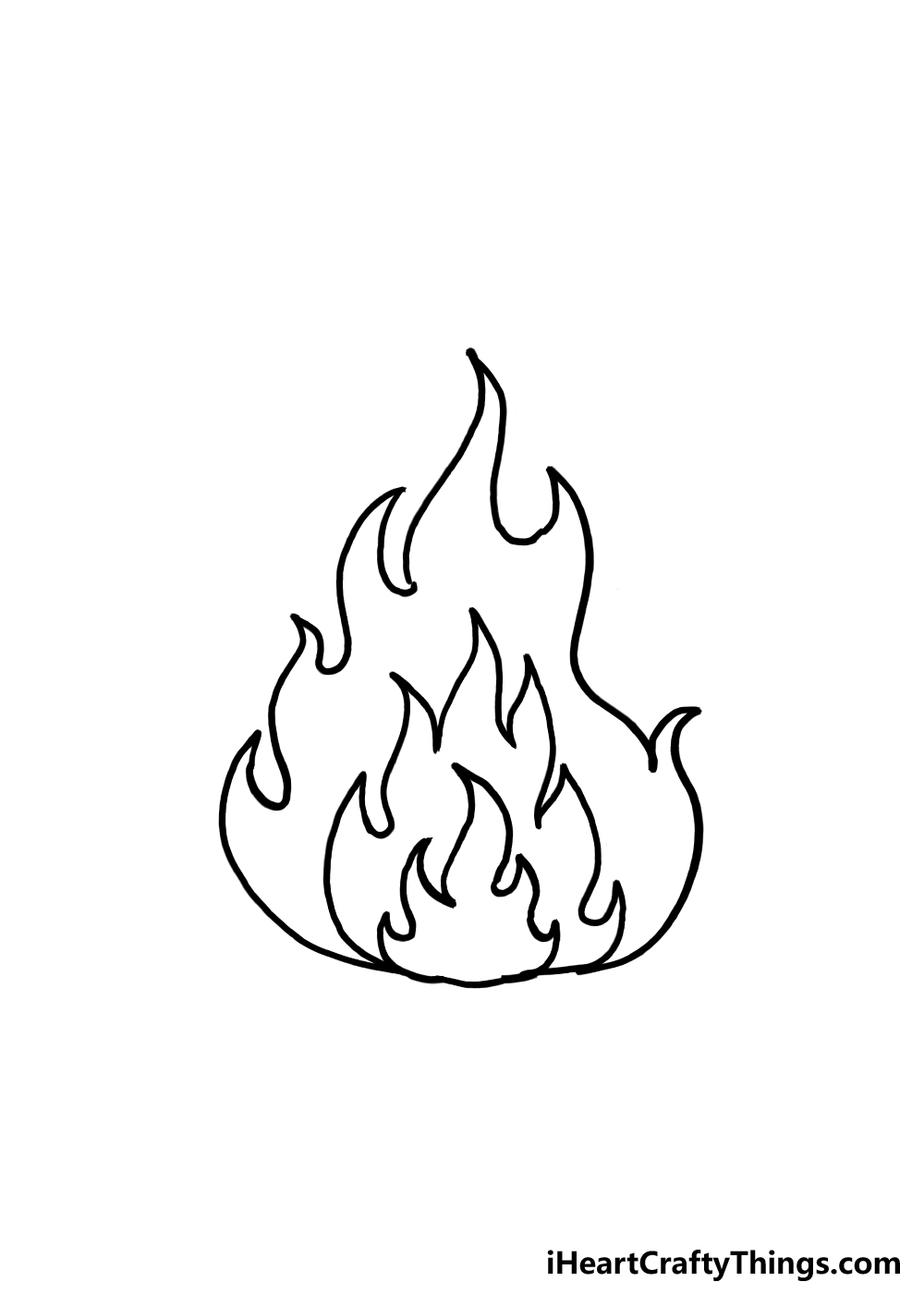 how to draw flames step by step