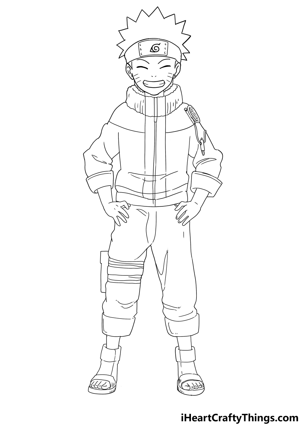 Naruto Full Body Drawing With Colouring