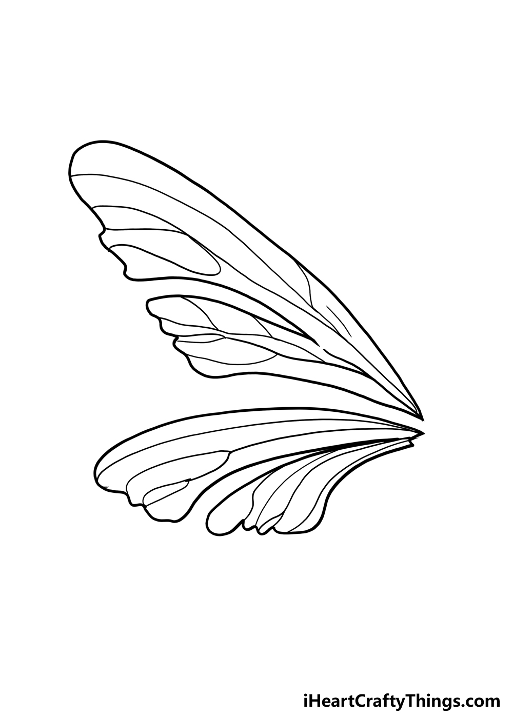 How to Draw Fairy Wings step 5