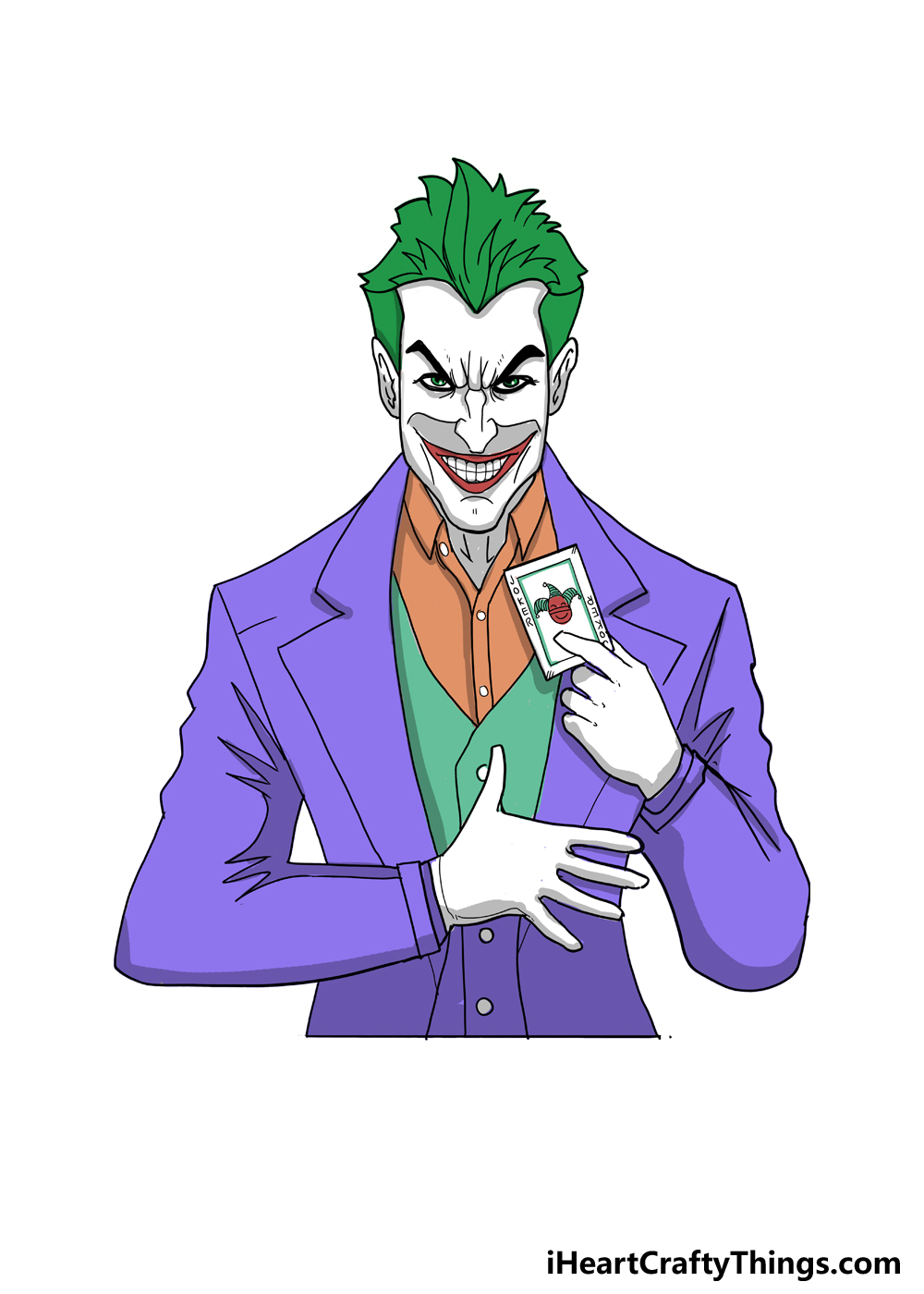 How to Draw Joker step 6