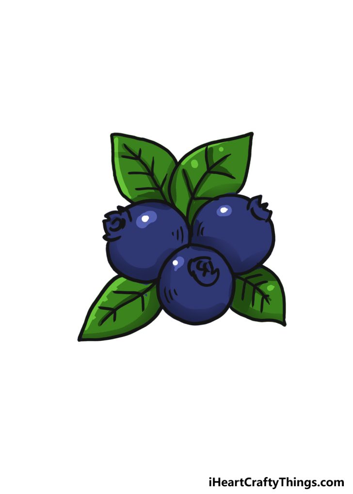 How To Draw A Blueberry Step By Step!