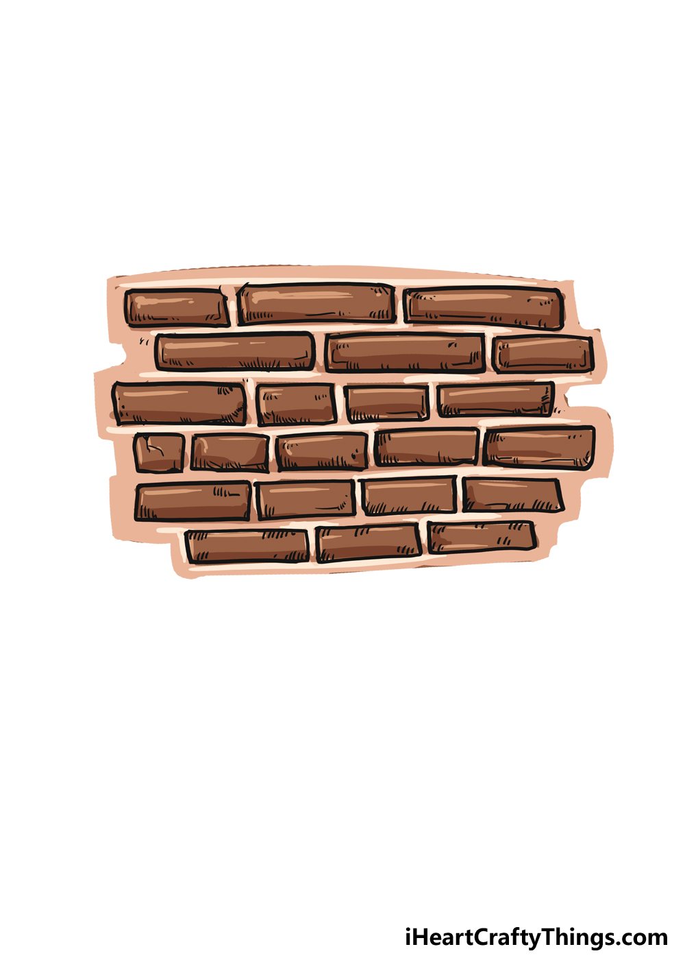 How to Draw A Brick Wall step 6