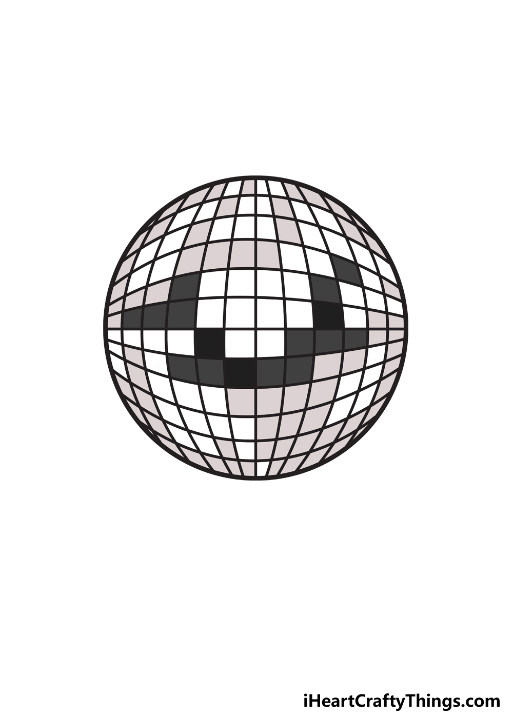 How to Draw A Disco Ball step 6