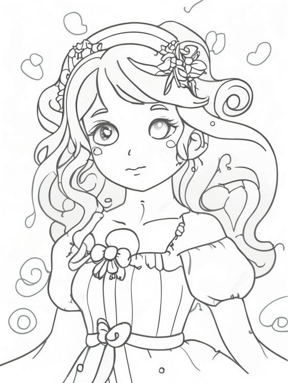 Anime Princess Coloring sheet