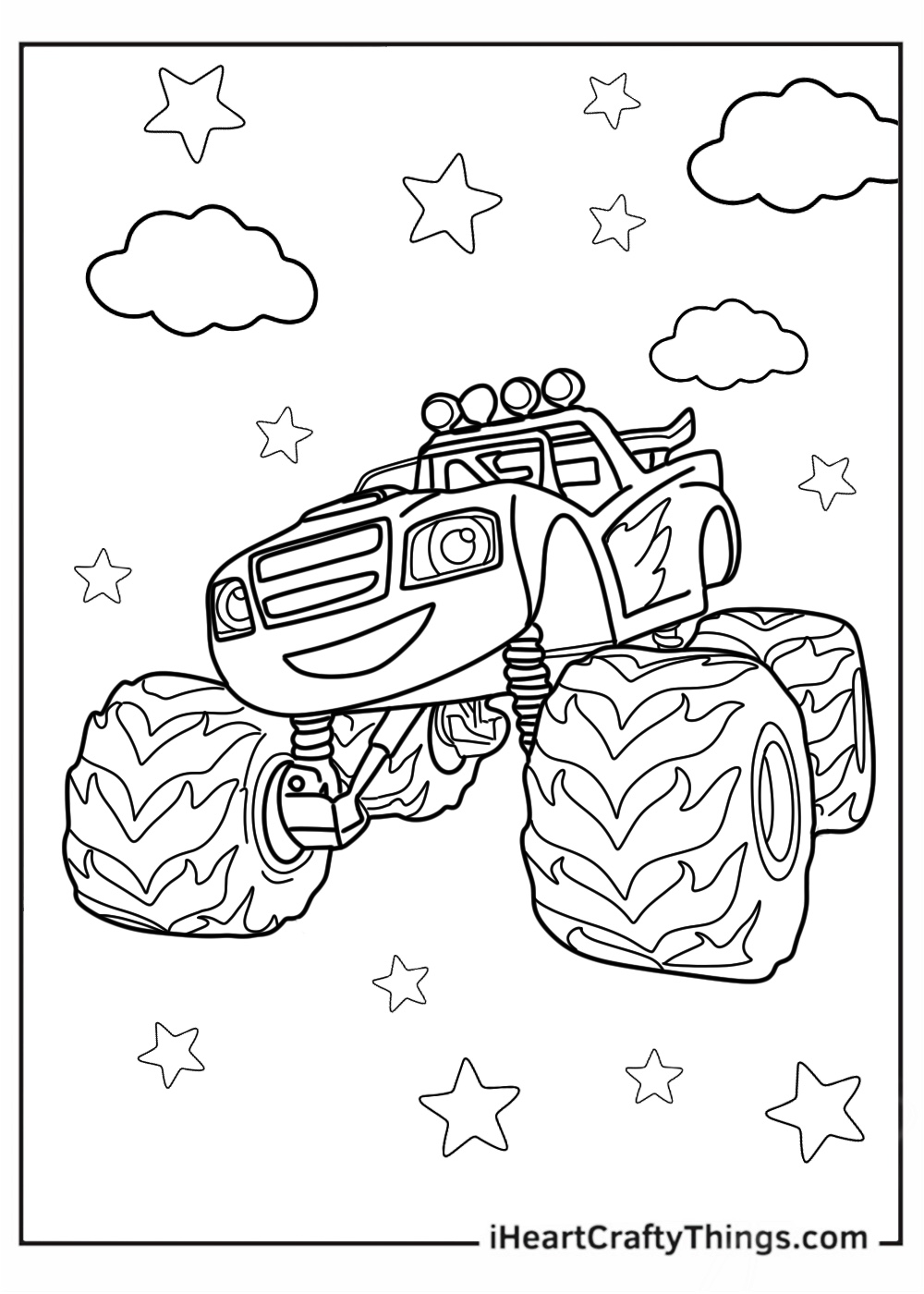 Blaze Monster Truck Coloring Page From Movie