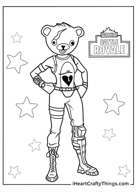 Coloring Page Of Fortnite Cuddle Team Leader