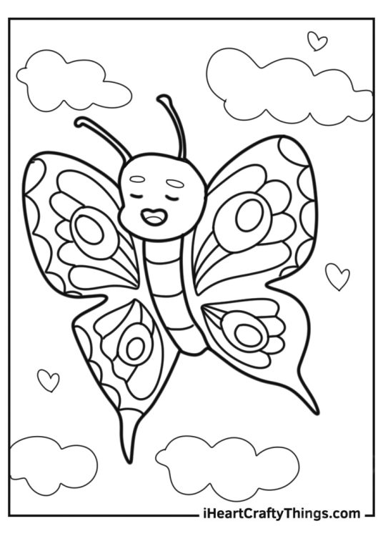 Butterfly coloring print out