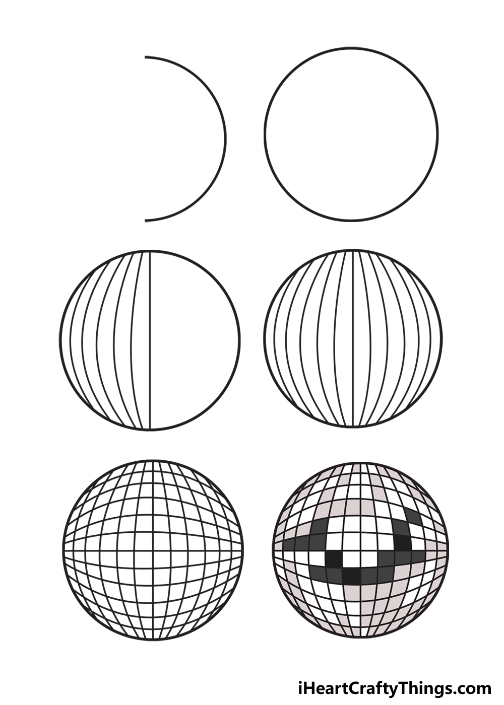 How To Draw A Disco Ball Step By Step!