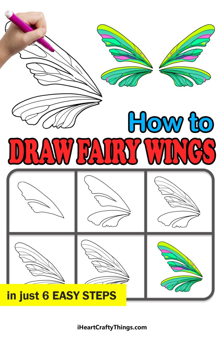 How To Draw Fairy Wings Step By Step!