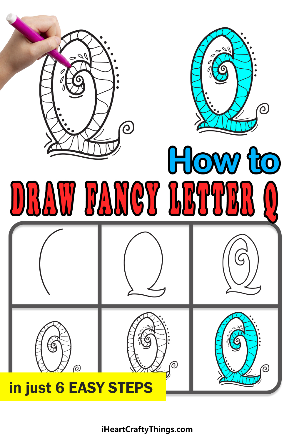 How To Draw Your Own Fancy Q step by step guide