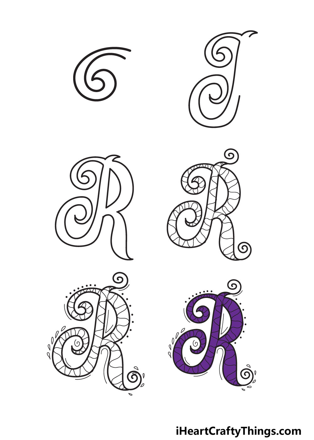 Fancy Letter R Text