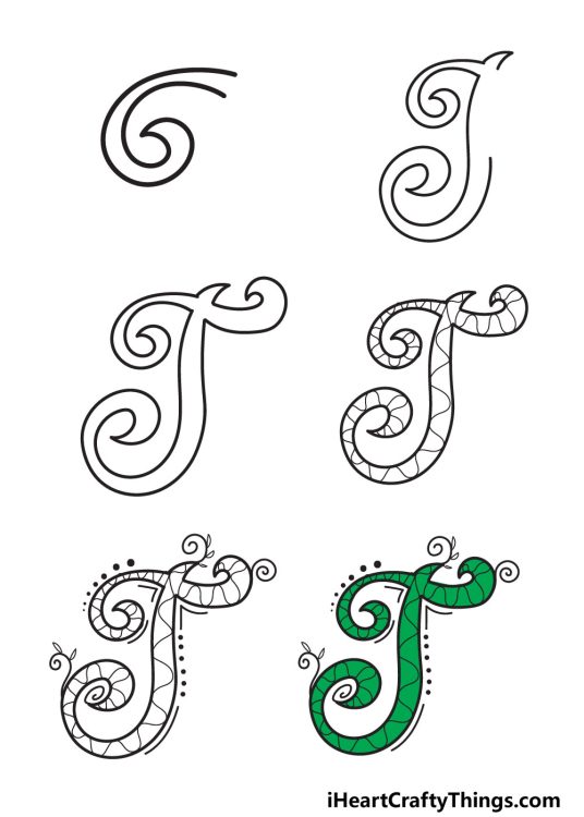 Fancy Letter T: Draw Your Own Fancy Letter T In 6 Easy Steps