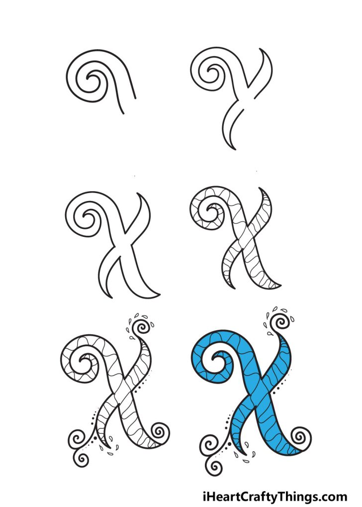 Fancy Letter X Draw Your Own Fancy Letter X In 6 Easy Steps