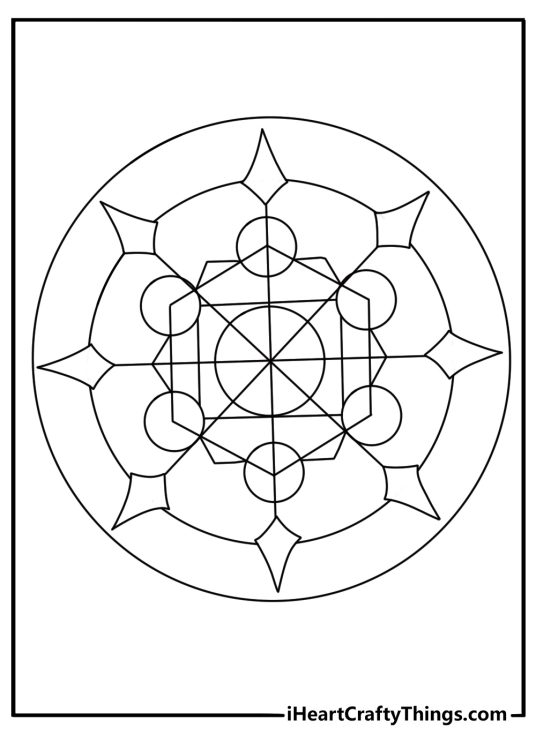 Fantasy anime mage casting magic circle detailed coloring sheet for adults