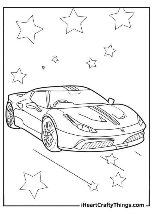 Ferrari 458 Coloring Sheet