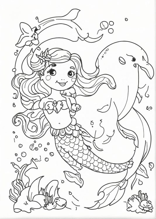 Mermaid With A Dolphin