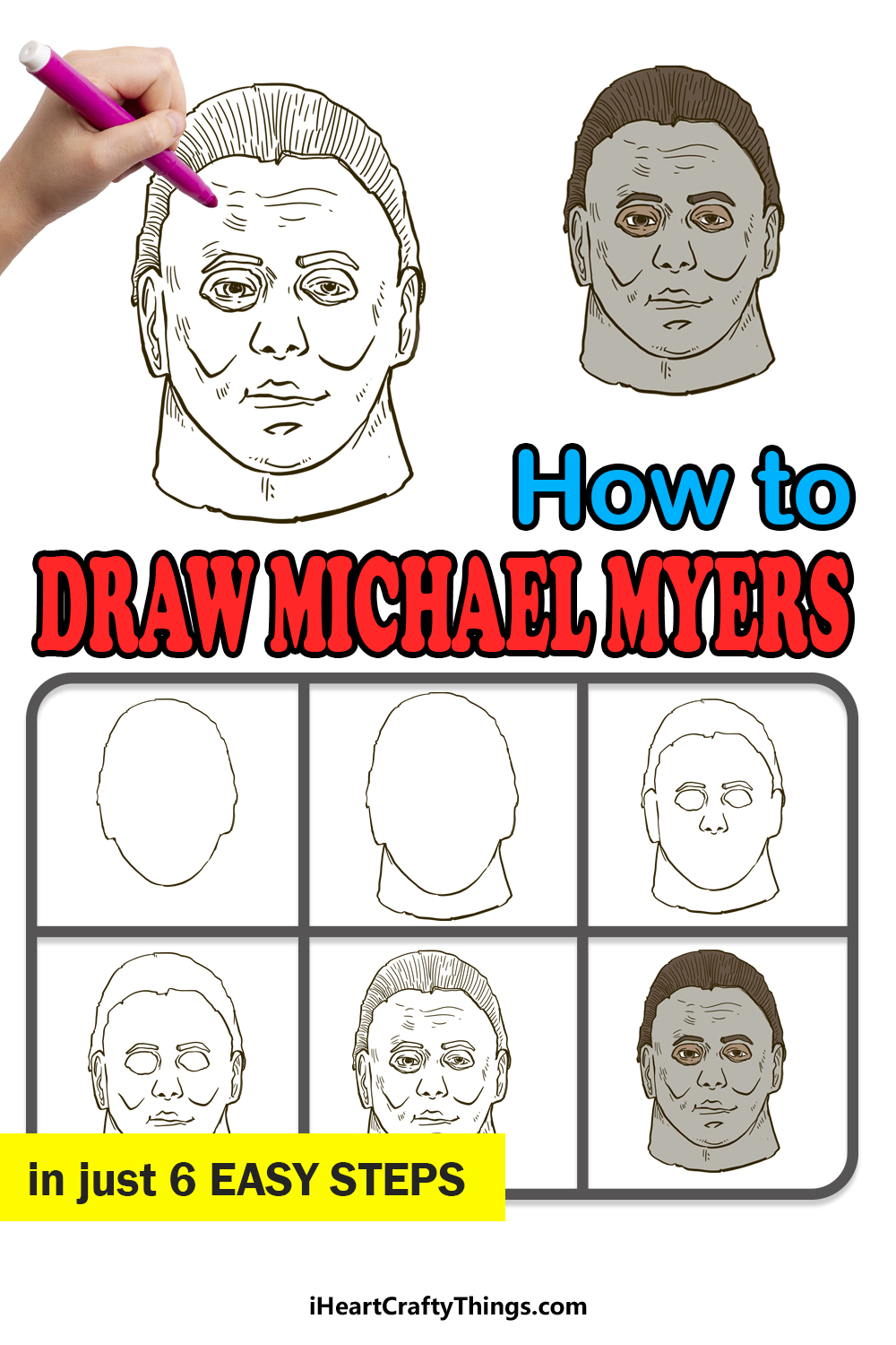 How to Draw Michael Myers step by step guide