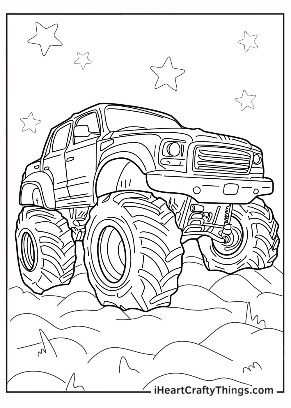 Monster Truck Jeep Coloring Picture