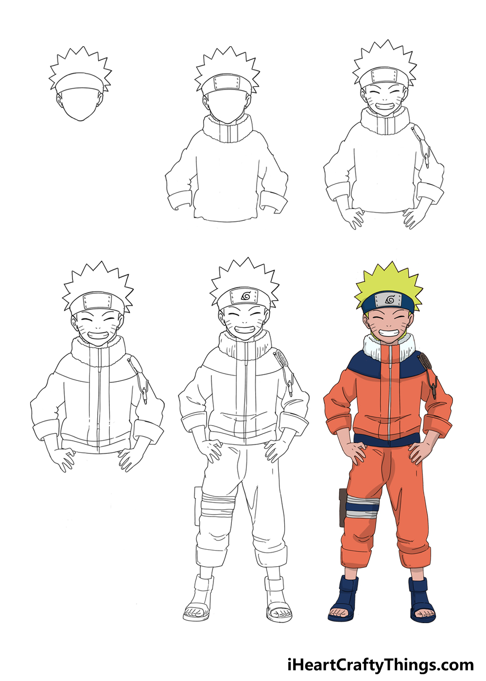 How to Draw Naruto Sage Mode Easy Step-by-Step Tutorial