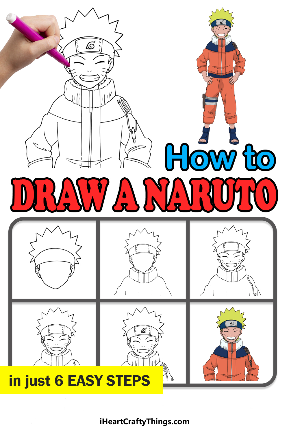 How to Draw Naruto step by step guide