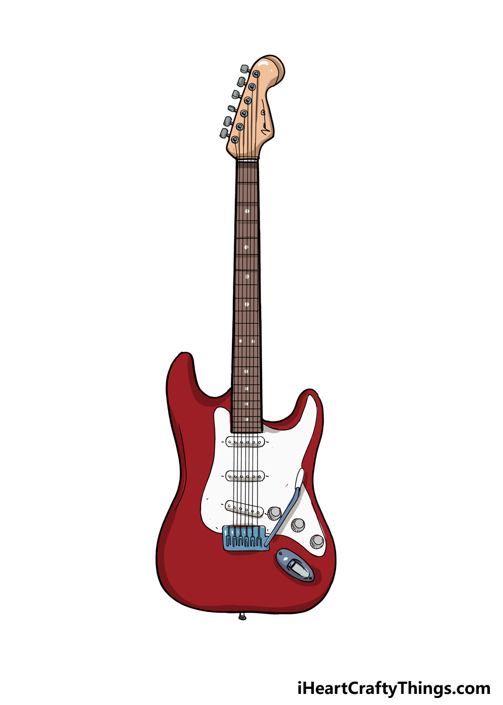 electric guitar drawing outline
