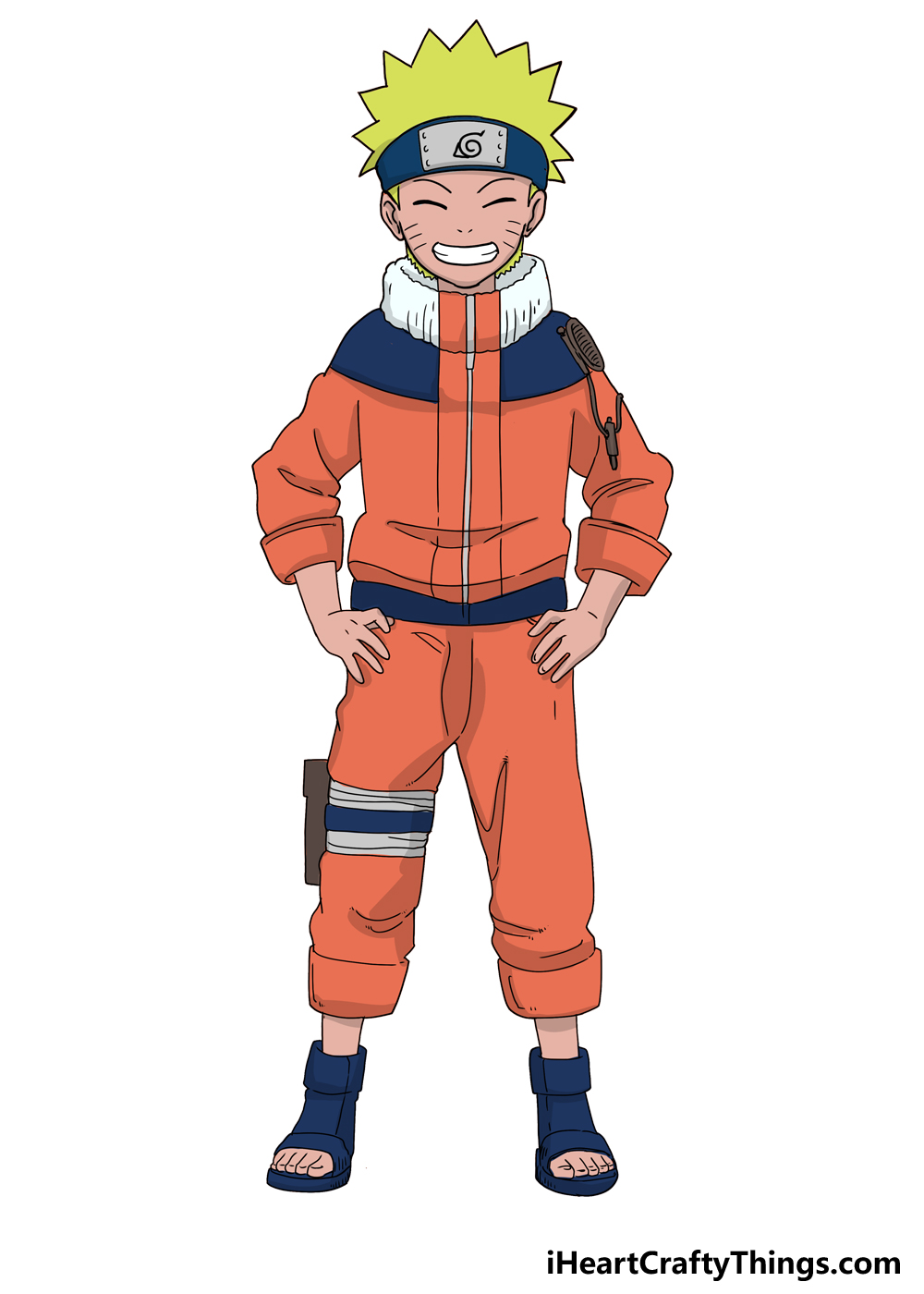 Naruto drawing full body with color