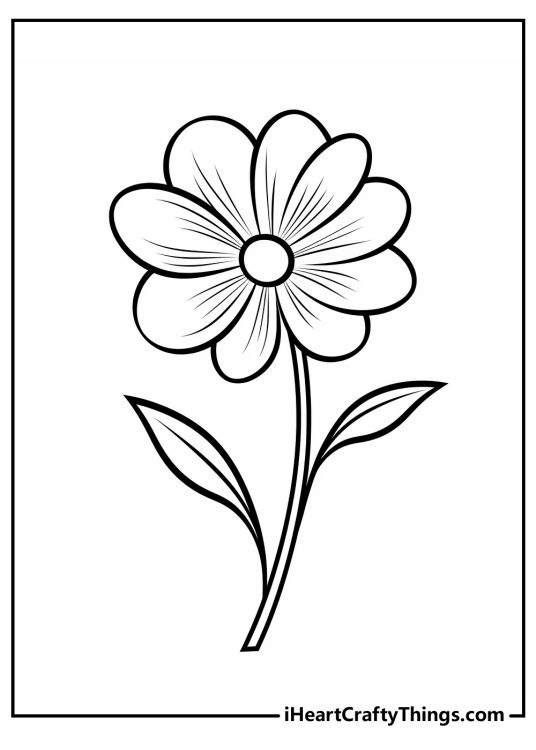 61 Flower Coloring Pages (Easy Free Printable PDFs For Kids)