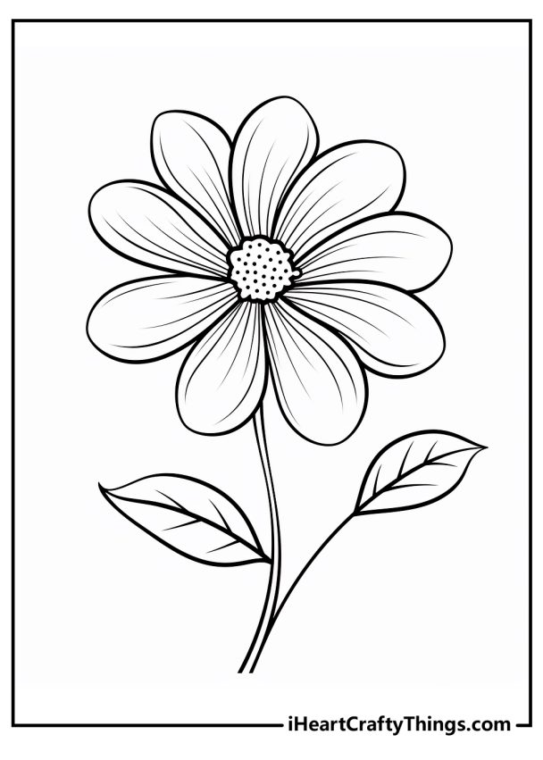 61 Flower Coloring Pages (Easy Free Printable PDFs For Kids)