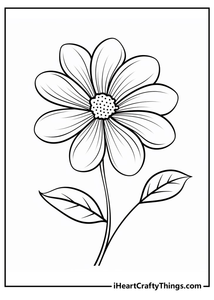 52 Flower Coloring Pages (Easy Free Printable PDFs For Kids)