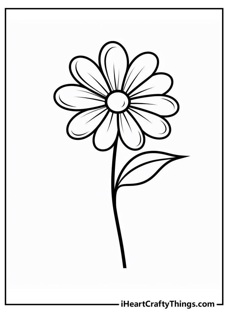 61 Flower Coloring Pages (Easy Free Printable PDFs For Kids)