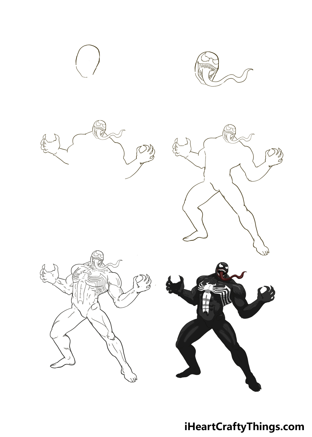 easy venom drawings