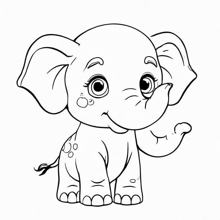 cartoon elephant drawing
