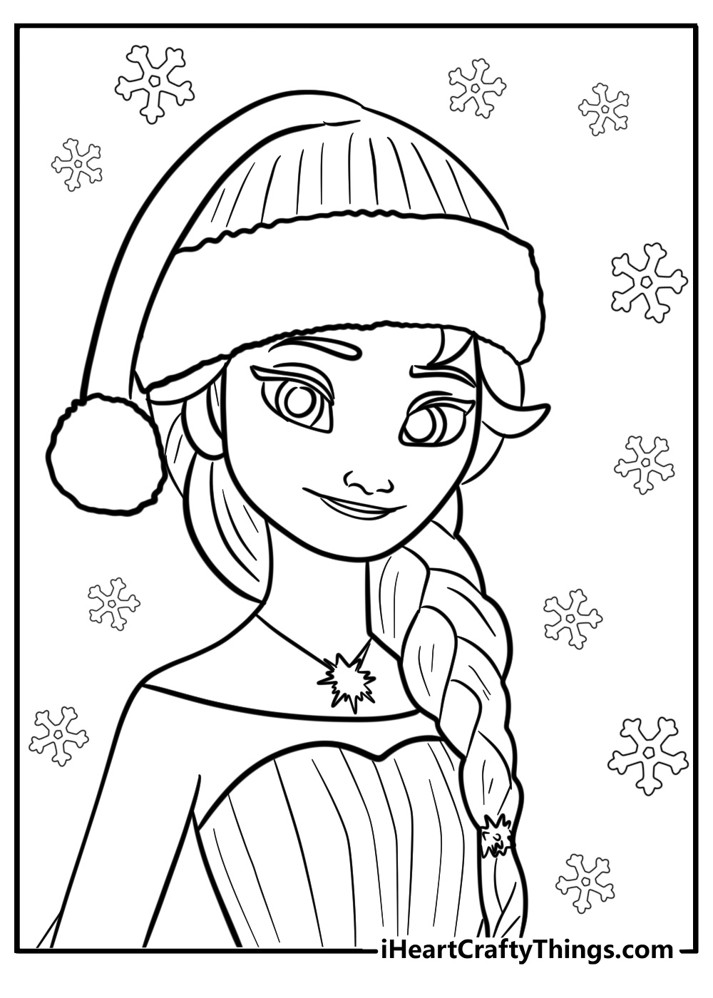 Christmas frozen coloring pages