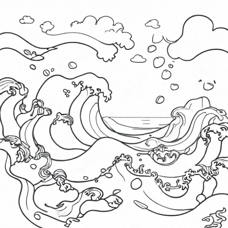 Ocean Waves Drawing - How To Draw Ocean Waves Step By Step