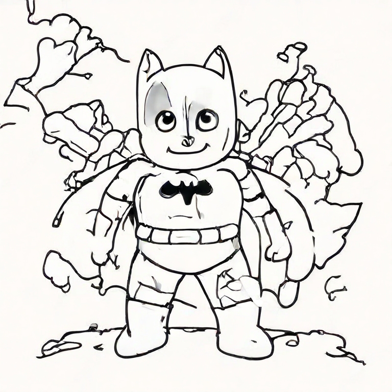 cartoon batman drawing