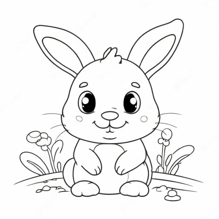 Bunny Drawing - How To Draw A Bunny Step By Step