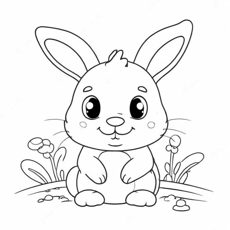 cartoon bunny drawing