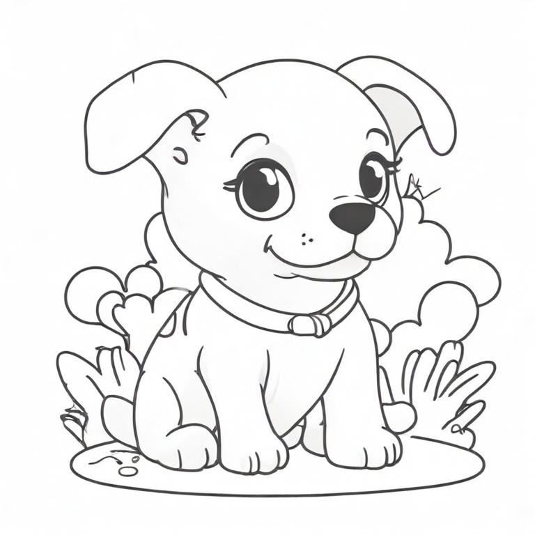cartoon puppy drawing