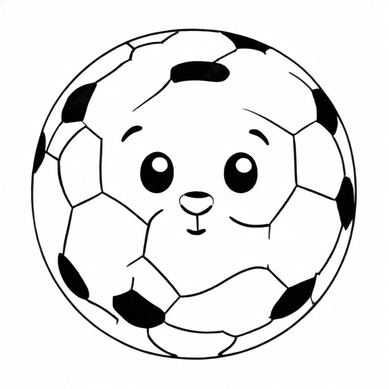 cartoon soccer ball drawing