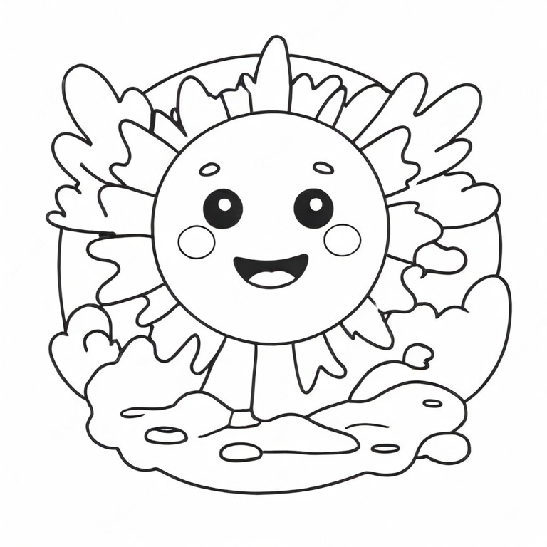 Doodle sun drawing stock vector. Illustration of isolated - 103884005