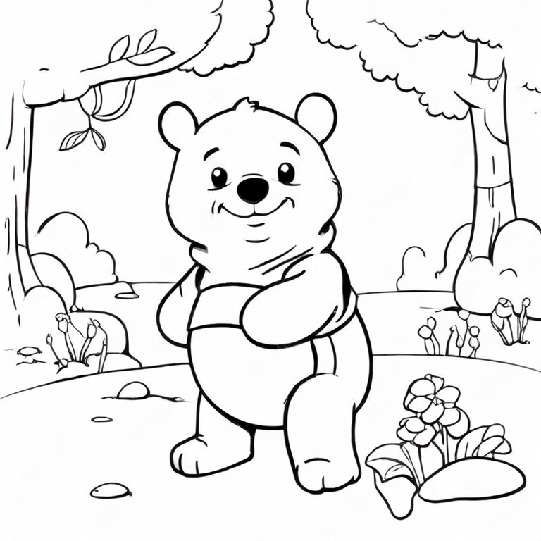 cartoon winnie the pooh drawing