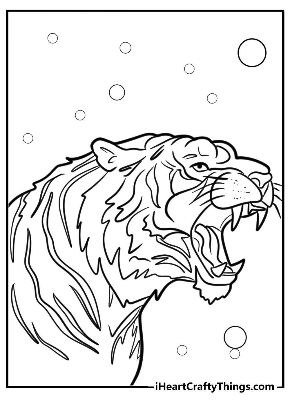 Detailed tiger coloring pages