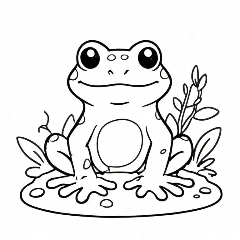 cartoon frog drawing