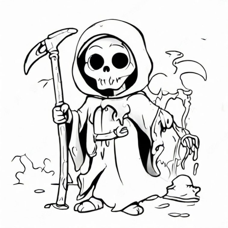 Grim Reaper Drawing - How To Draw Grim Reaper Step By Step