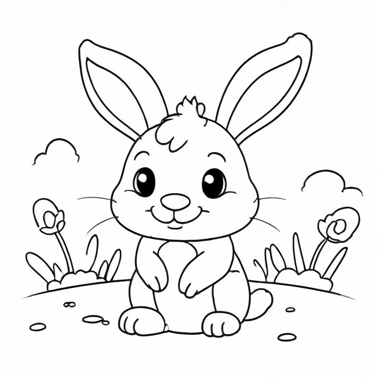 cartoon rabbit drawing