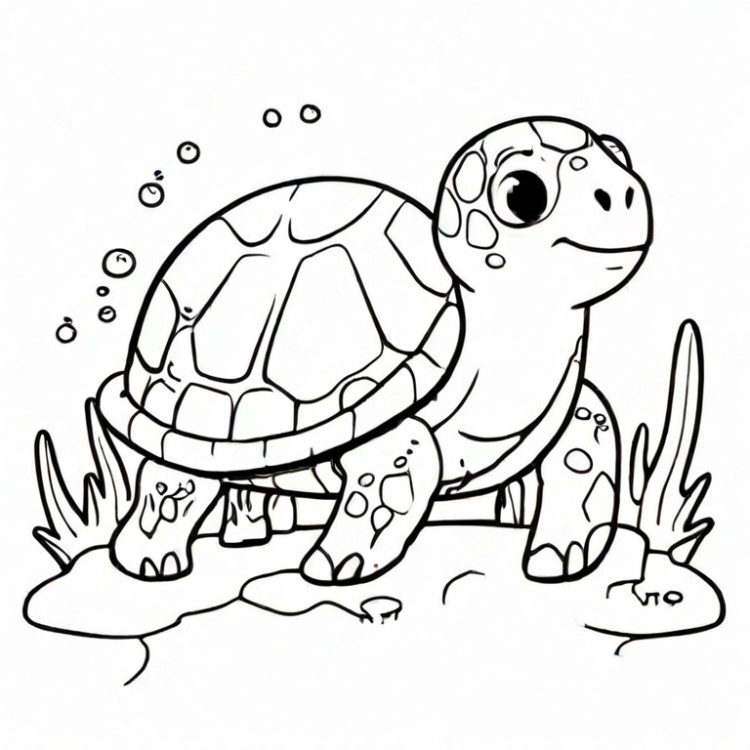 Sea Turtle Drawing - How To Draw A Sea Turtle Step By Step