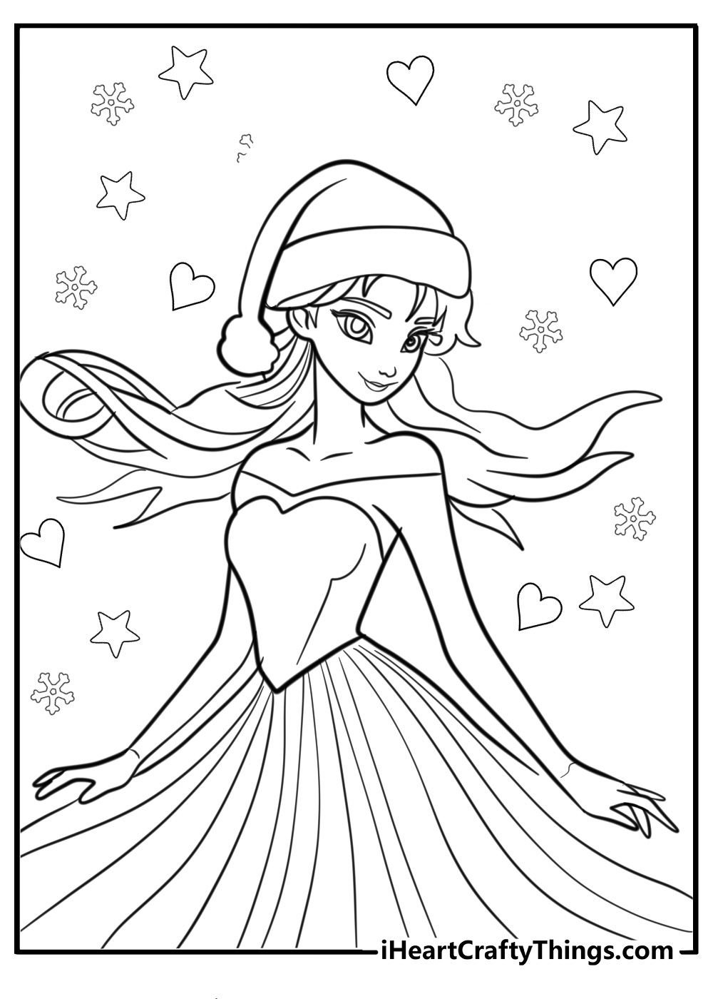 Frozen christmas coloring pages