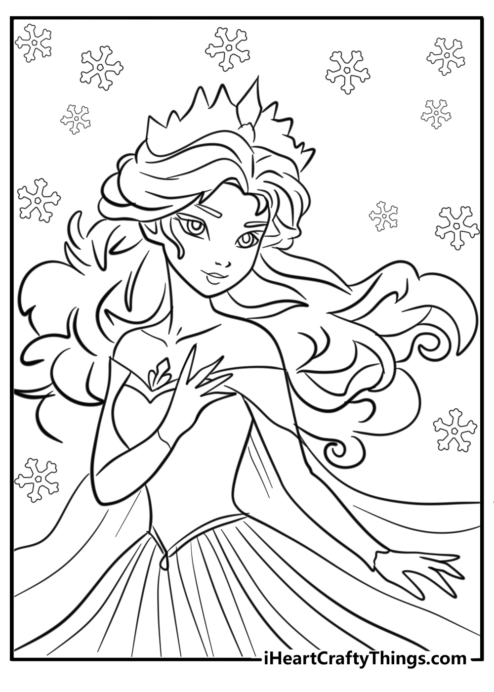 Frozen princess coloring pages