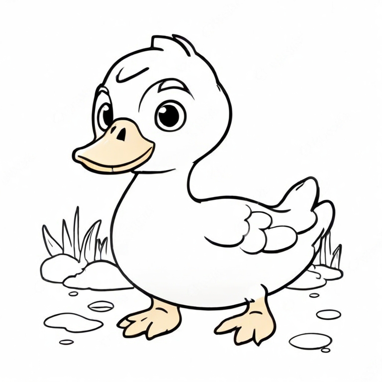 fun duck drawing